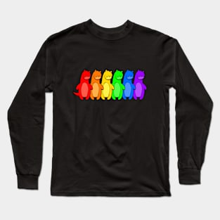 Gay Otter Rainbow Pride Long Sleeve T-Shirt